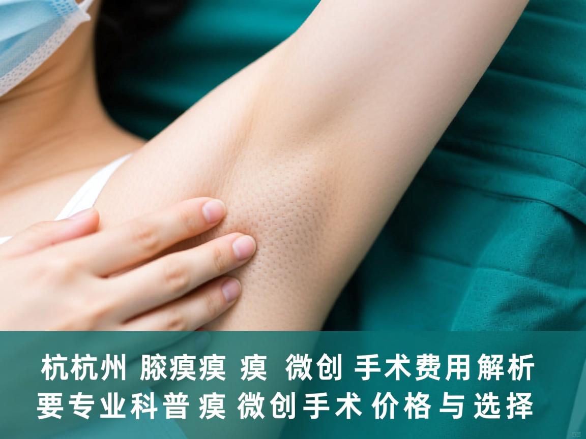 杭州腋臭微创手术费用解析，专业科普腋臭微创手术价格与选择