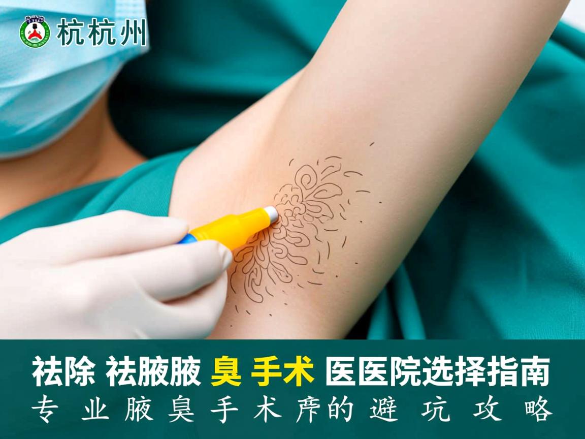 杭州祛除腋臭手术医院选择指南，专业腋臭手术的避坑攻略