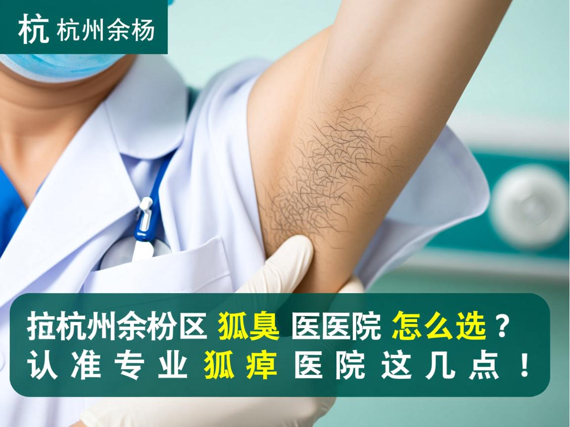 杭州余杭区狐臭医院怎么选？认准专业狐臭医院这几点！