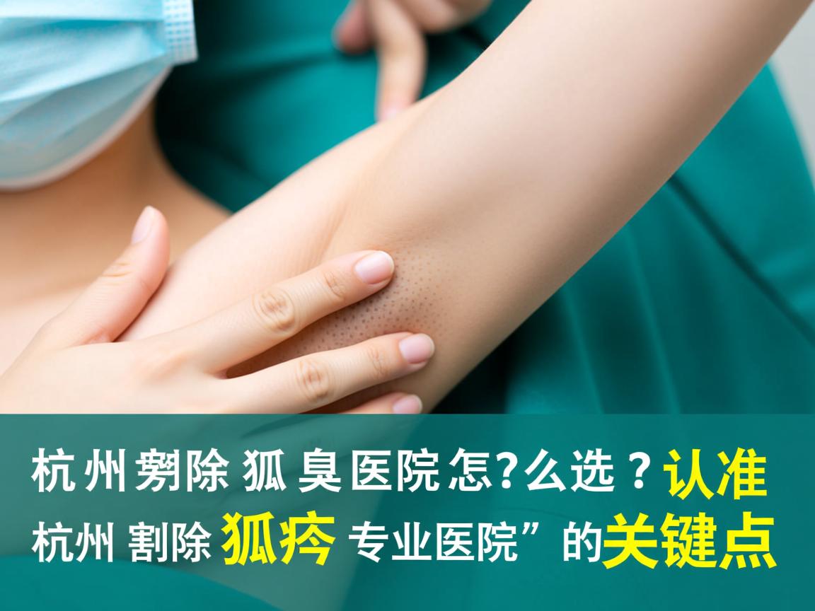 杭州割除狐臭医院怎么选？认准杭州割除狐臭专业医院的关键点