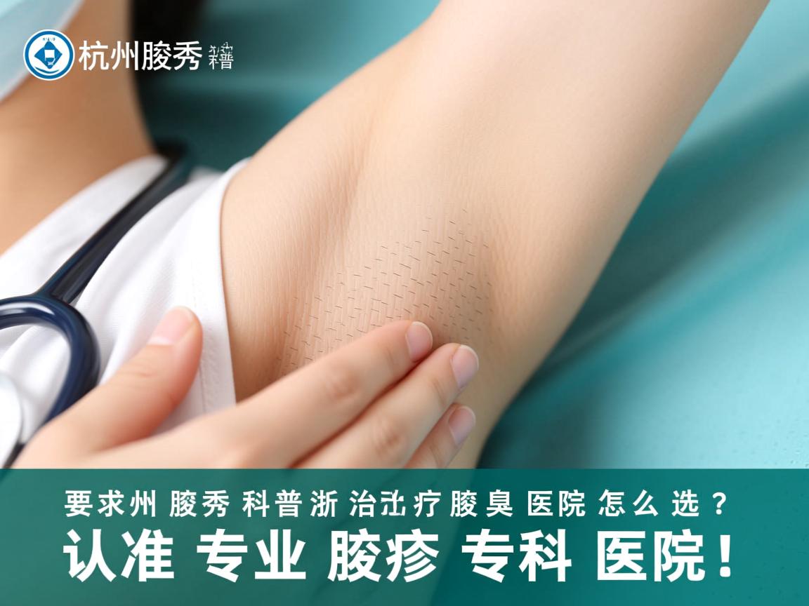 杭州腋秀科普浙江治疗腋臭医院怎么选？认准专业腋臭专科医院！