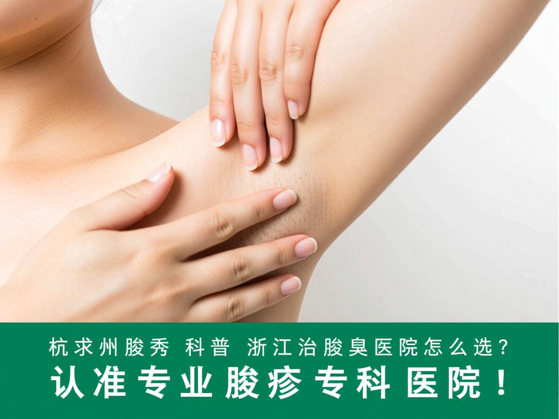 杭州腋秀科普浙江治疗腋臭医院怎么选？认准专业腋臭专科医院！