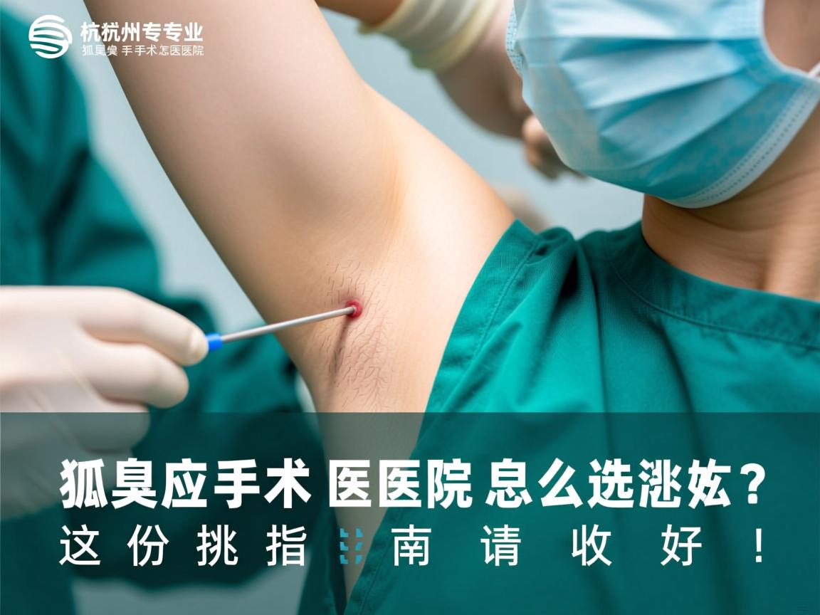 杭州专业狐臭手术医院怎么选？这份狐臭手术医院挑选指南请收好！