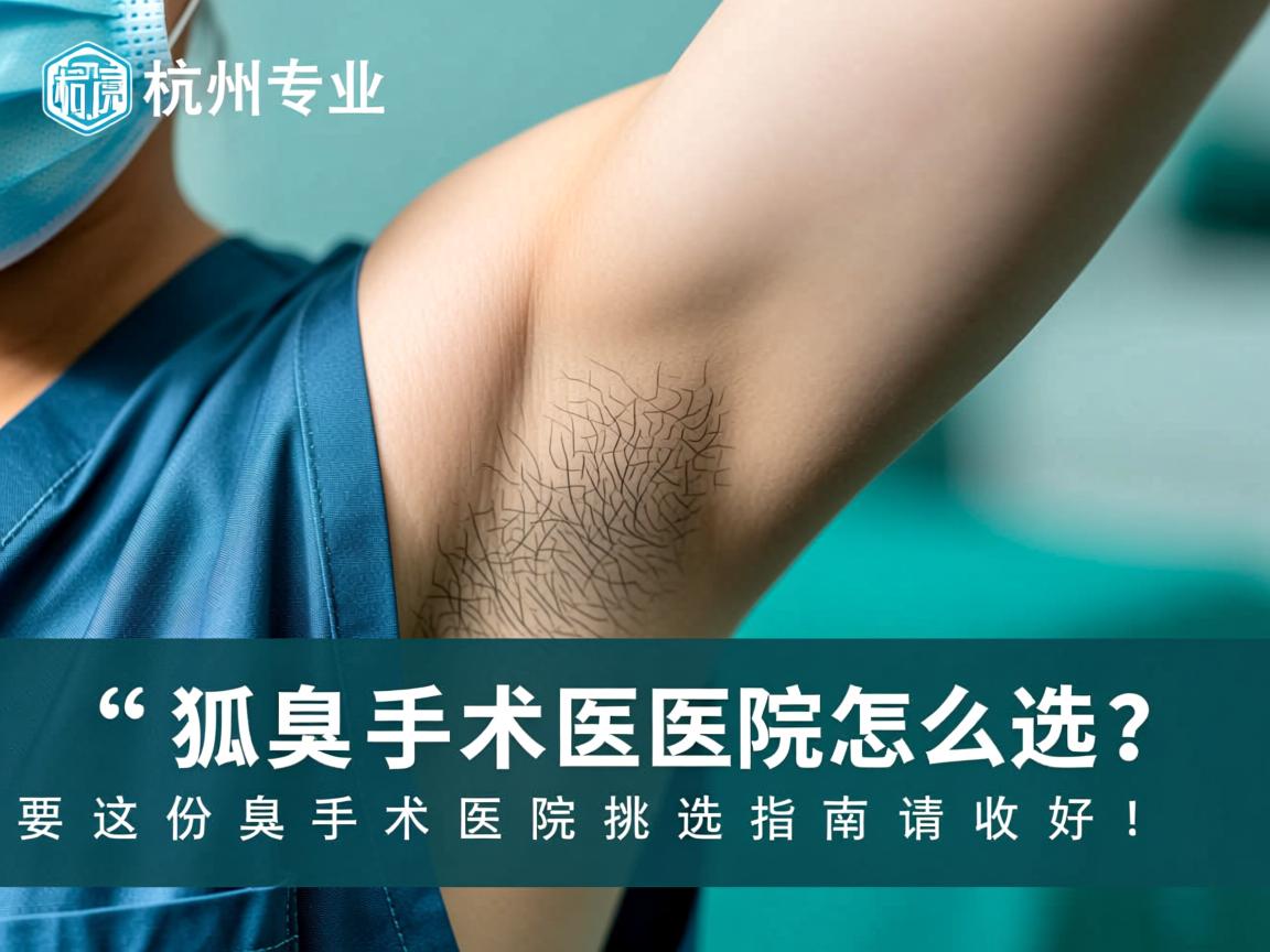 杭州专业狐臭手术医院怎么选？这份狐臭手术医院挑选指南请收好！
