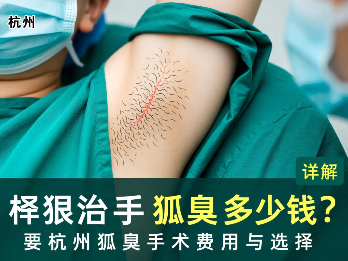 杭州根治狐臭手术多少钱？详解杭州狐臭手术费用与选择