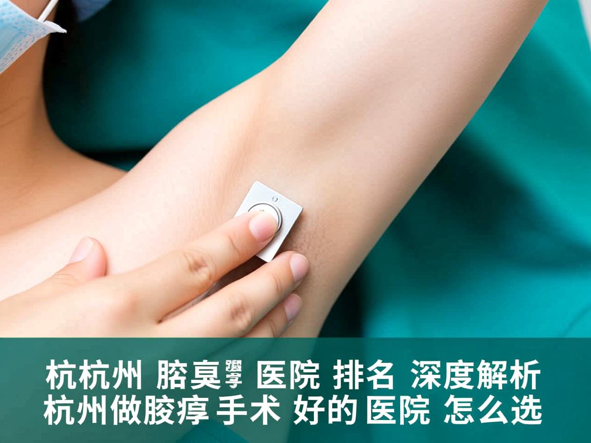 杭州腋臭医院排名深度解析，杭州做腋臭手术好的医院怎么选