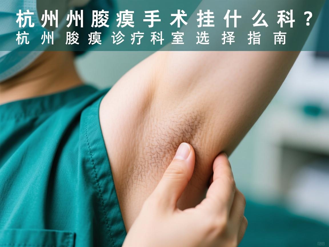 杭州腋臭手术挂什么科？杭州腋臭诊疗科室选择指南