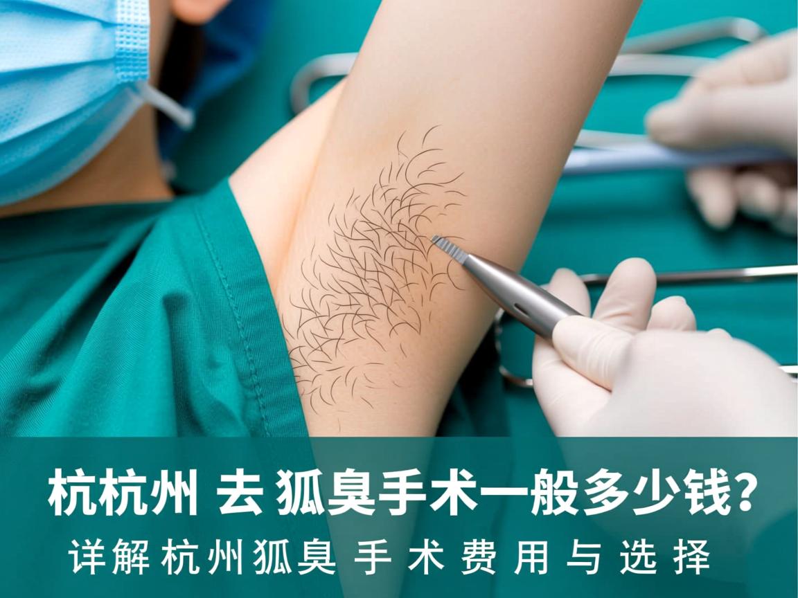 杭州去狐臭手术一般多少钱？详解杭州狐臭手术费用与选择