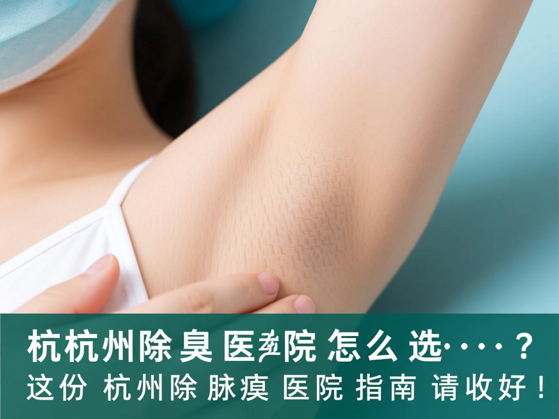 杭州除腋臭医院怎么选？这份杭州除腋臭医院指南请收好！
