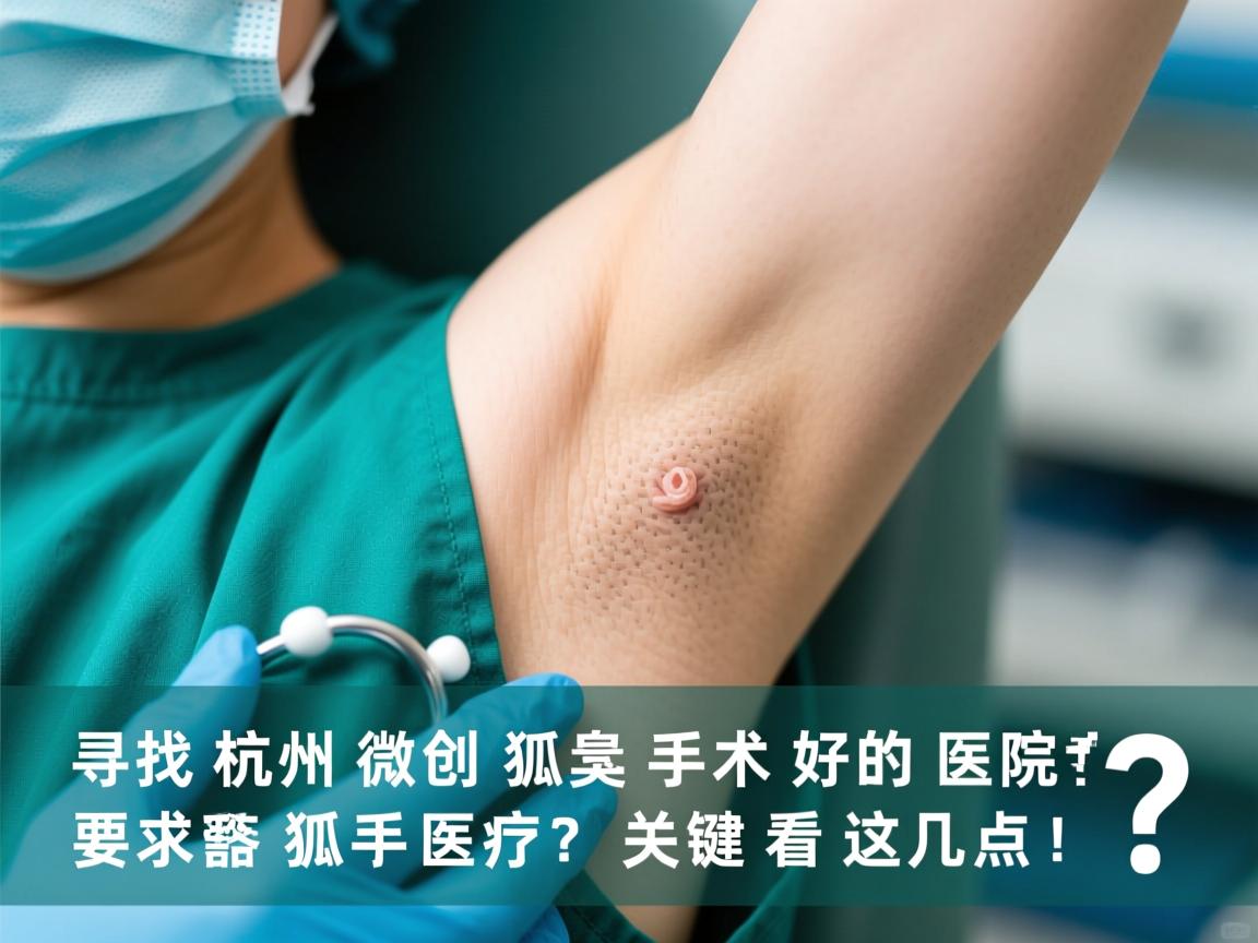 寻找杭州微创狐臭手术好的医院？关键看这几点！