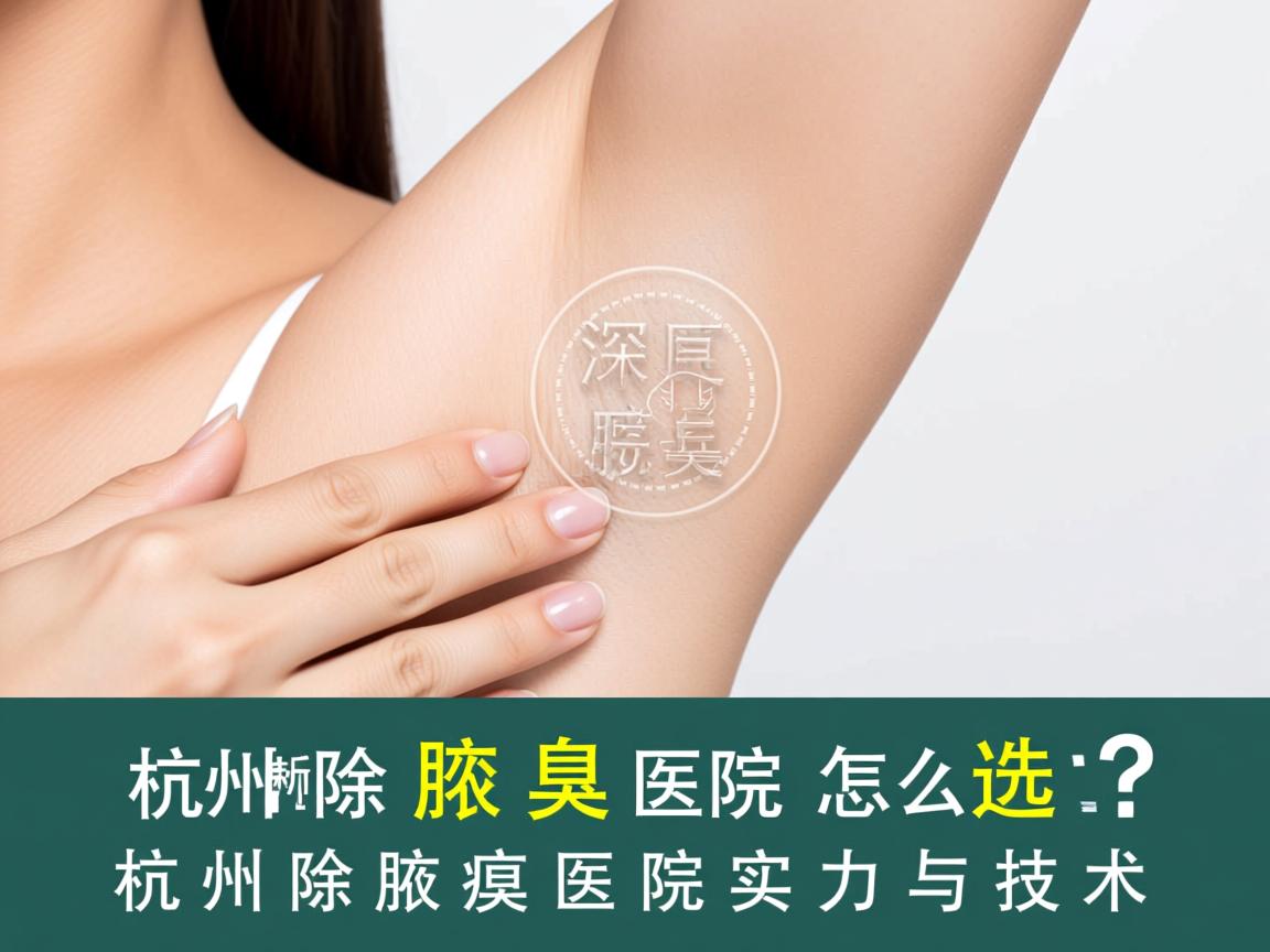 杭州除腋臭医院怎么选？深度剖析杭州除腋臭医院的实力与技术