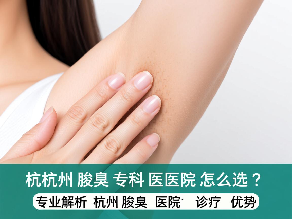 杭州腋臭专科医院怎么选？专业解析杭州腋臭医院的诊疗优势