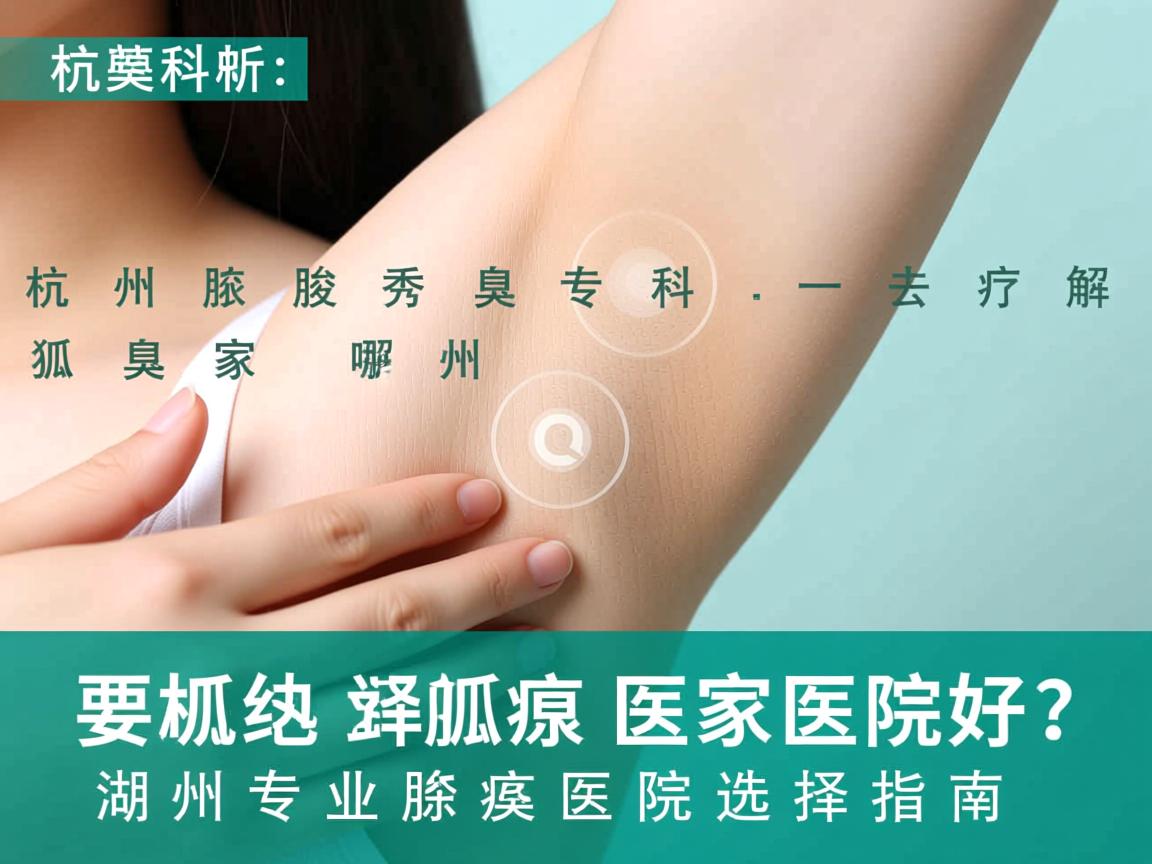 杭州腋秀腋臭专科解析，去狐臭湖州哪家医院好？湖州专业腋臭医院选择指南