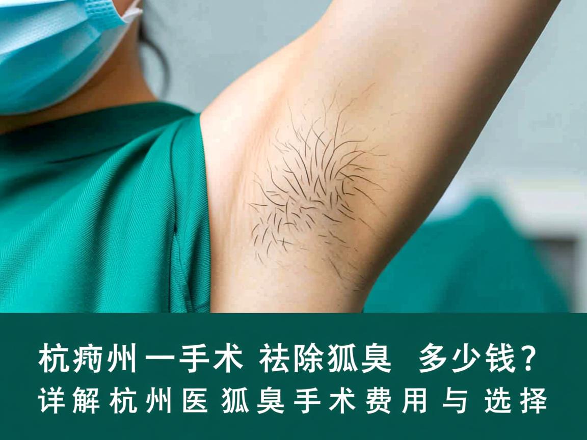 杭州手术祛除狐臭多少钱？详解杭州狐臭手术费用与选择