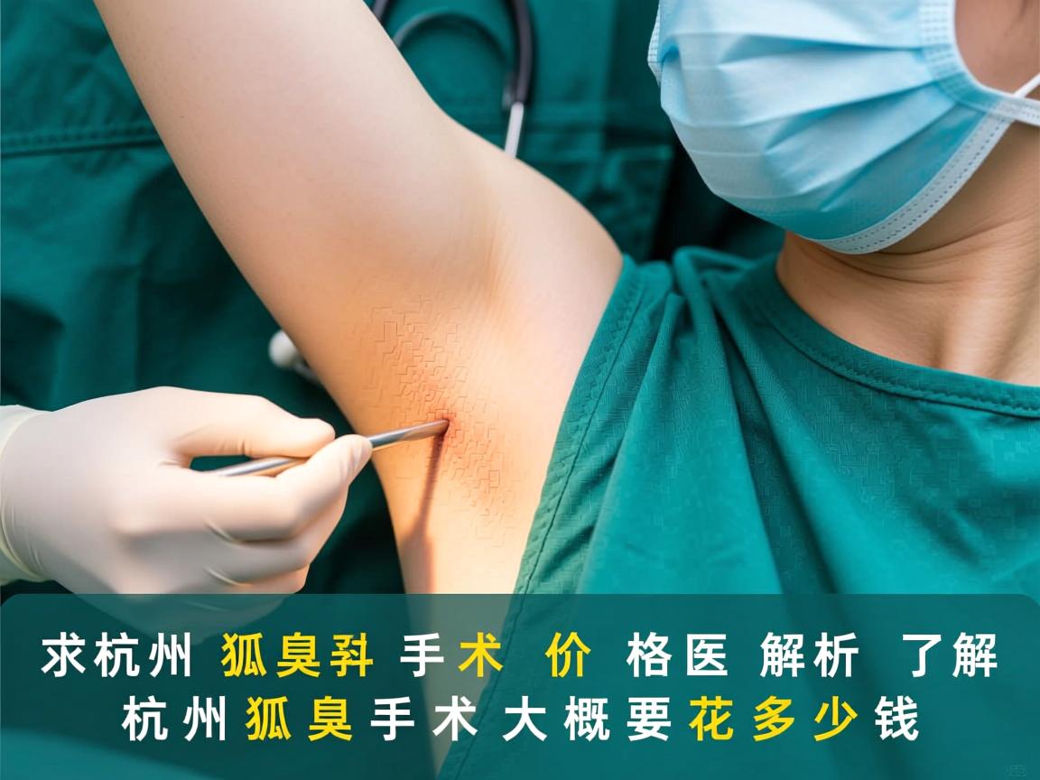 杭州狐臭手术价格解析，了解杭州狐臭手术大概要花多少钱