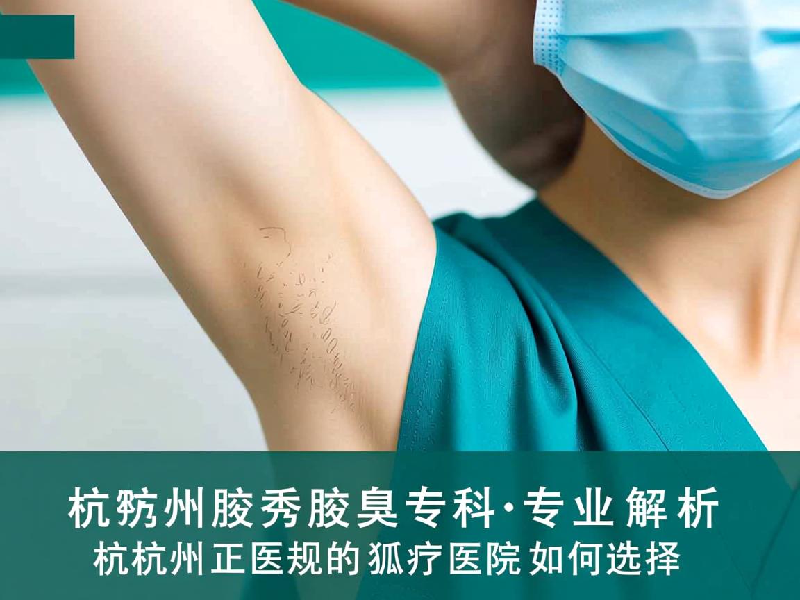 杭州腋秀腋臭专科，专业解析杭州正规的狐臭医院如何选择