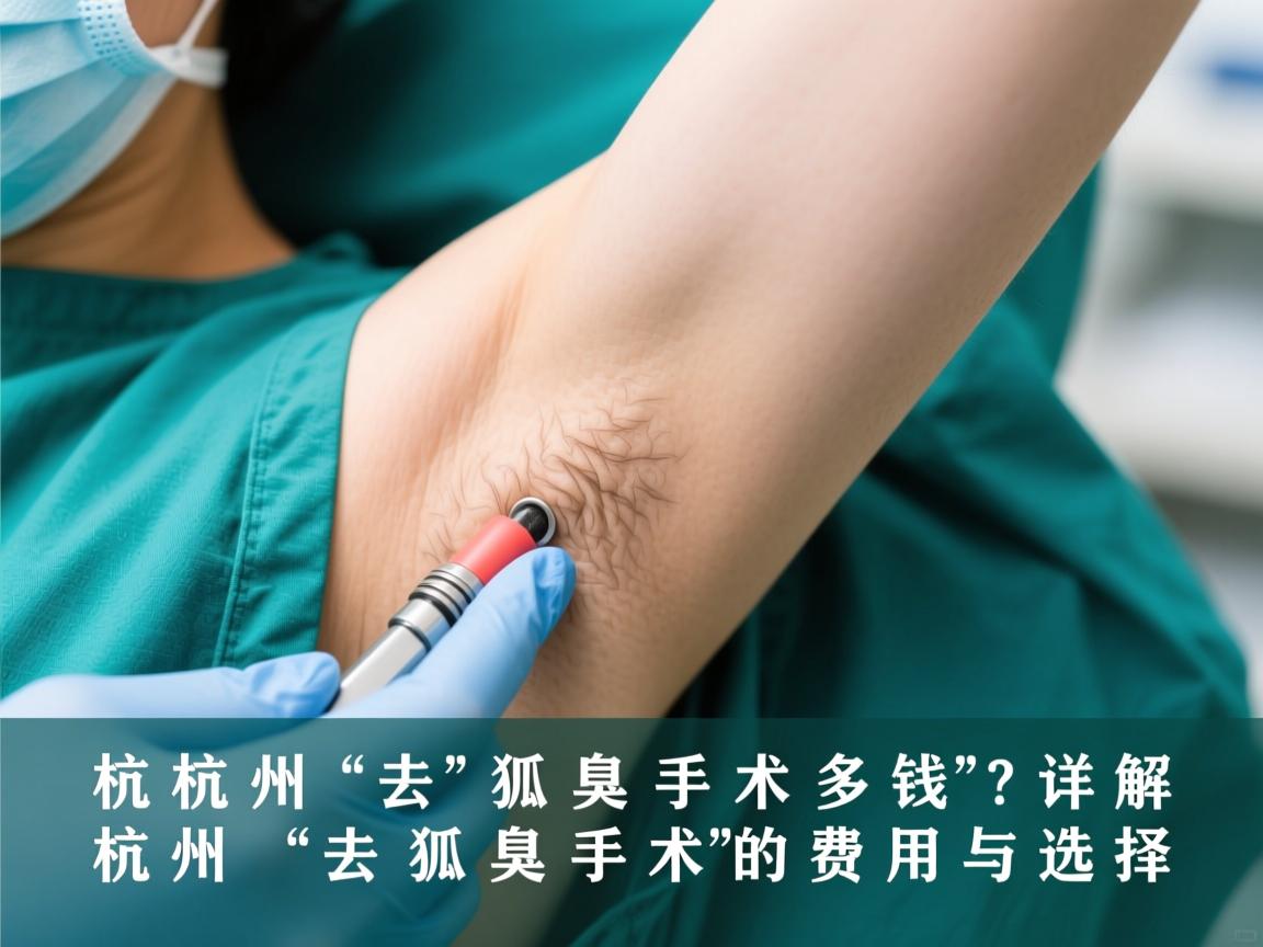杭州去狐臭手术多钱？详解杭州去狐臭手术的费用与选择
