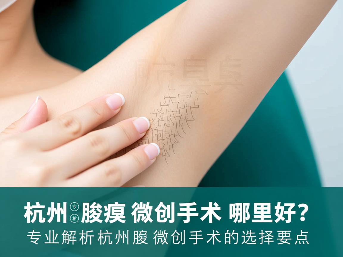 杭州腋臭微创手术哪里好？专业解析杭州腋臭微创手术的选择要点