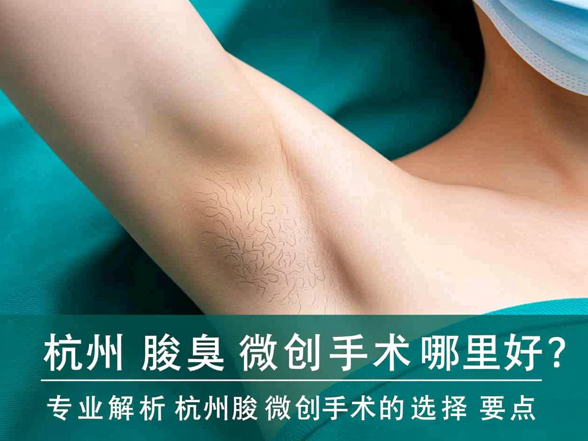 杭州腋臭微创手术哪里好？专业解析杭州腋臭微创手术的选择要点