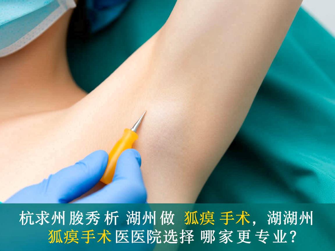 杭州腋秀解析，湖州做狐臭手术，湖州狐臭手术医院选择哪家更专业？