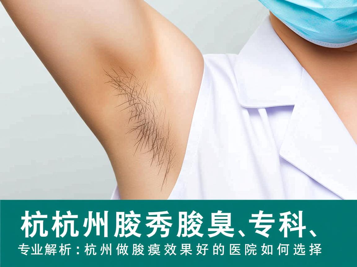 杭州腋秀腋臭专科，专业解析杭州做腋臭效果好的医院如何选择