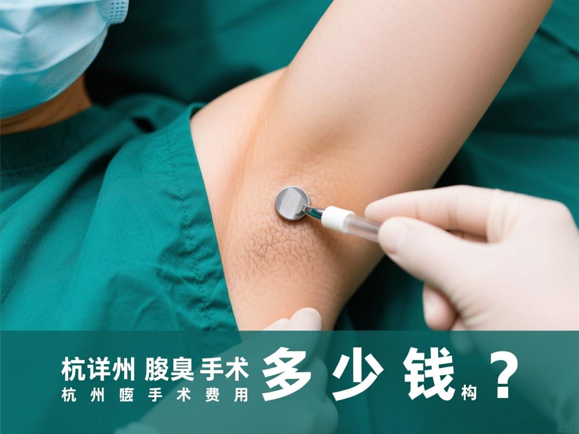 杭州腋臭手术多少钱？详解杭州腋臭手术费用构成