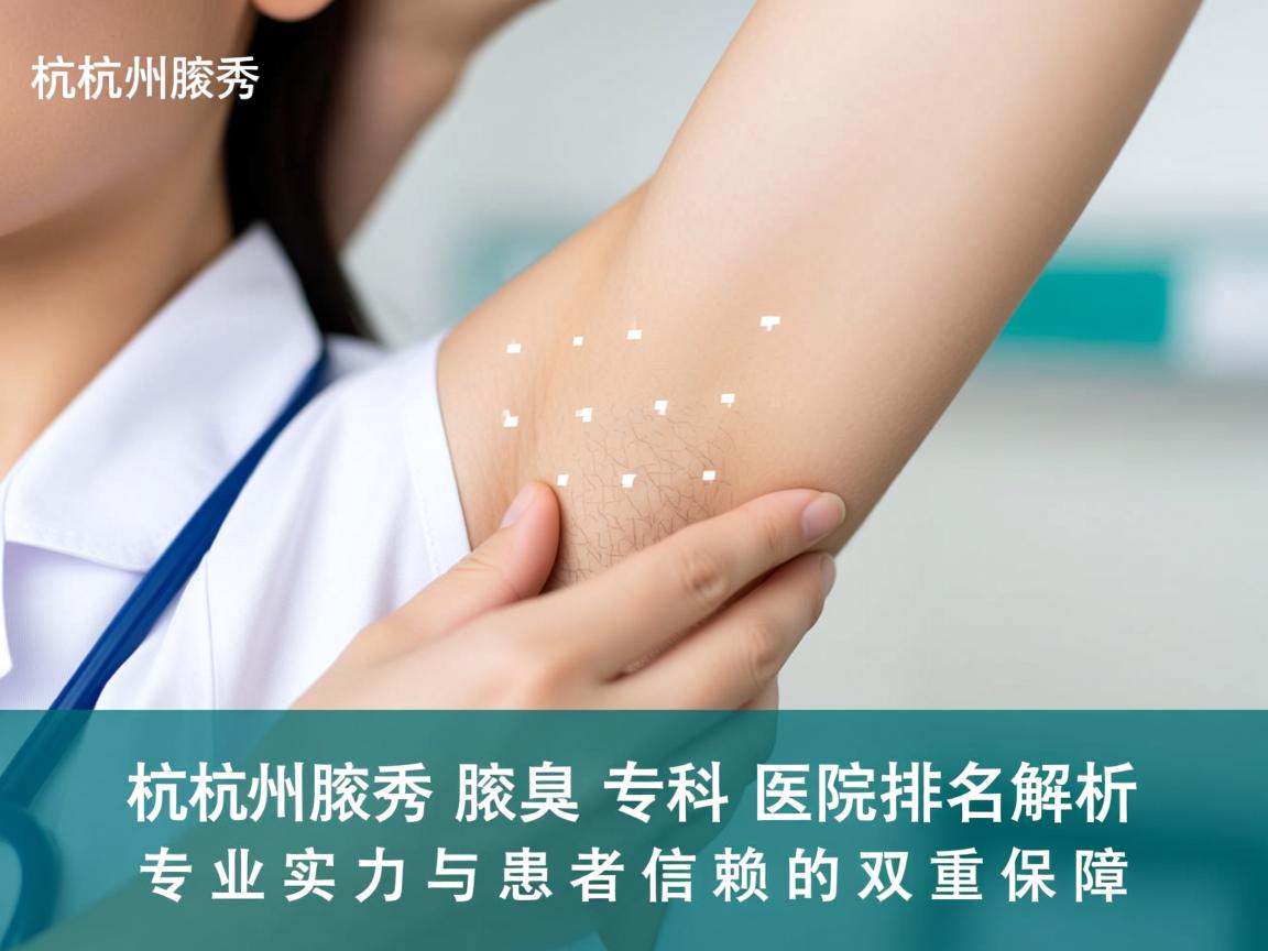 杭州腋秀腋臭专科医院排名解析，专业实力与患者信赖的双重保障