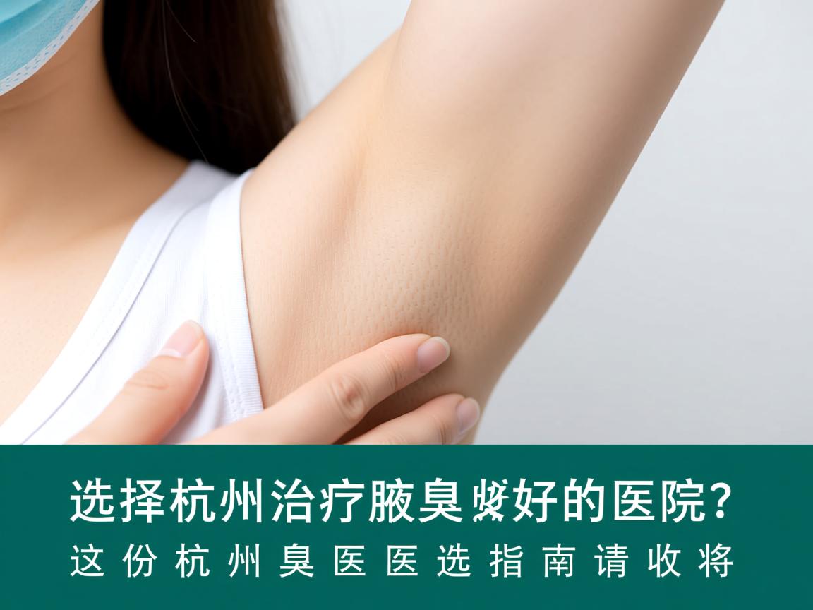 选择杭州治疗腋臭好的医院？这份杭州腋臭医院选择指南请收好
