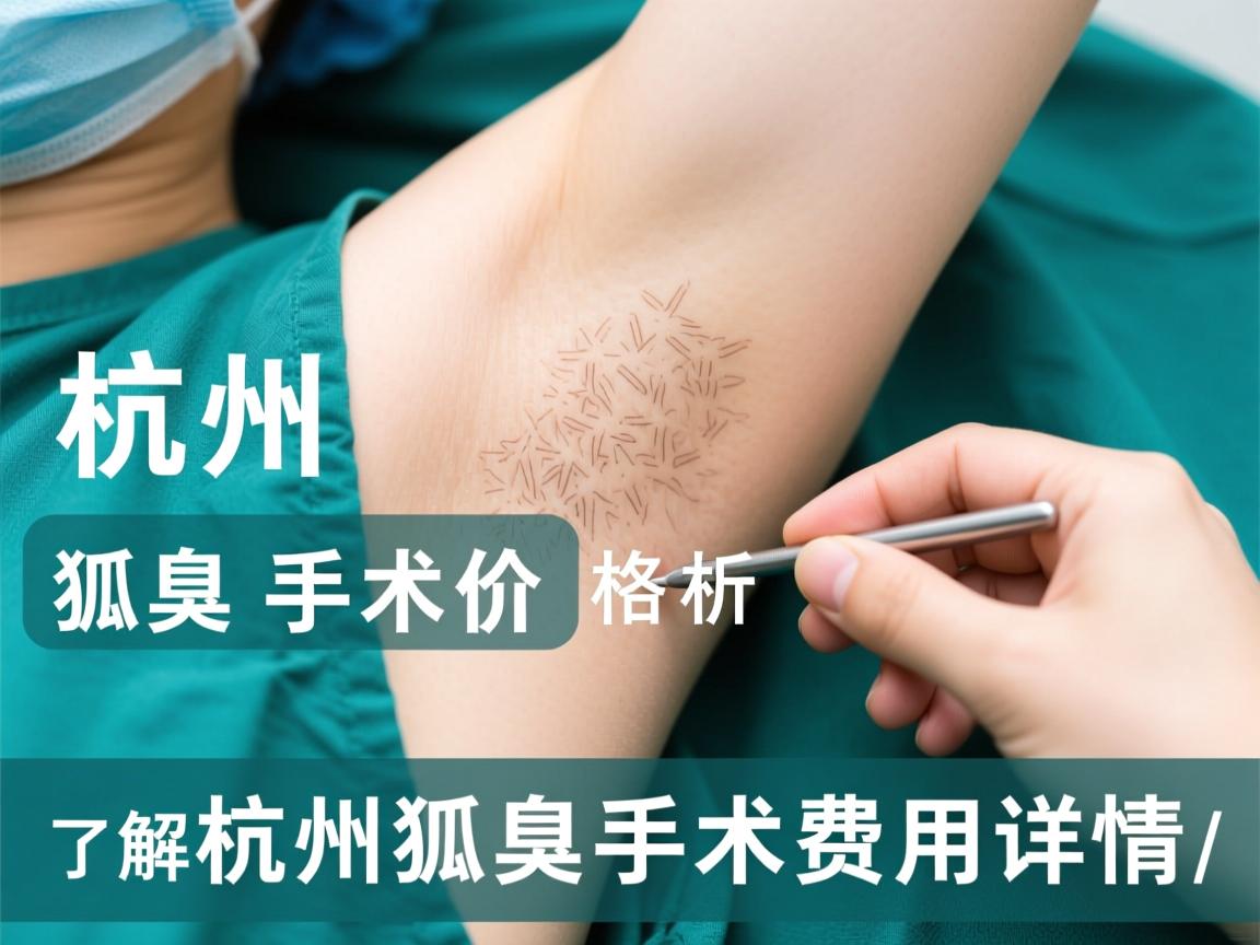 杭州狐臭手术价格解析，了解杭州狐臭手术费用详情