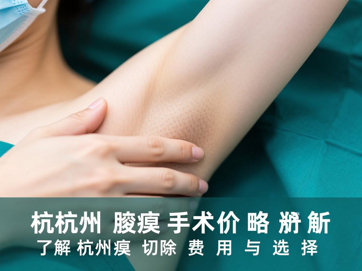 杭州腋臭手术价格解析，了解杭州腋臭切除费用与选择