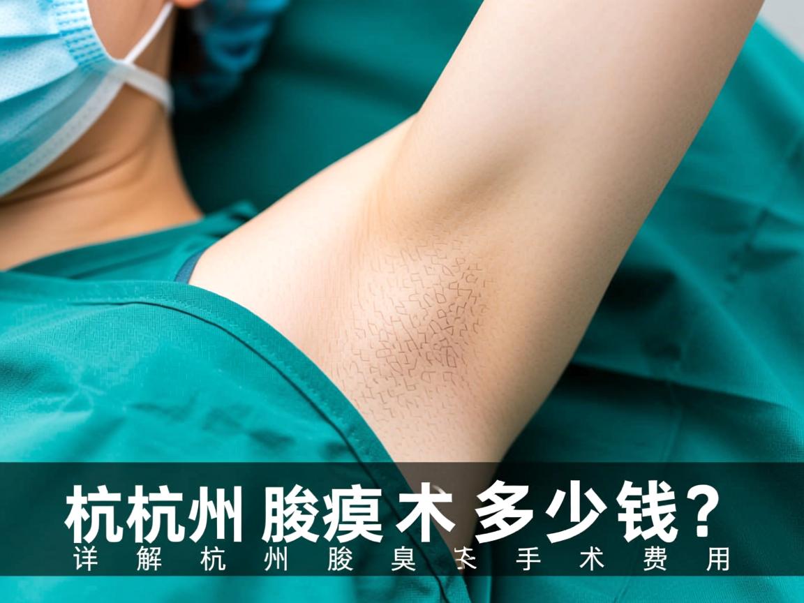 杭州腋臭手术多少钱？详解杭州腋臭手术费用