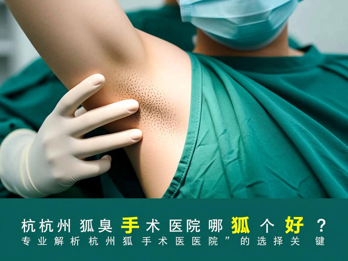 杭州狐臭手术医院哪个好？专业解析杭州狐臭手术医院的选择关键