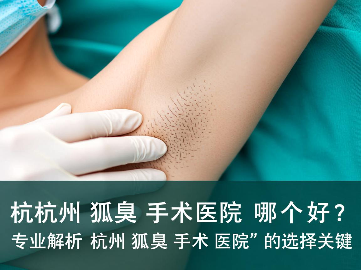 杭州狐臭手术医院哪个好？专业解析杭州狐臭手术医院的选择关键