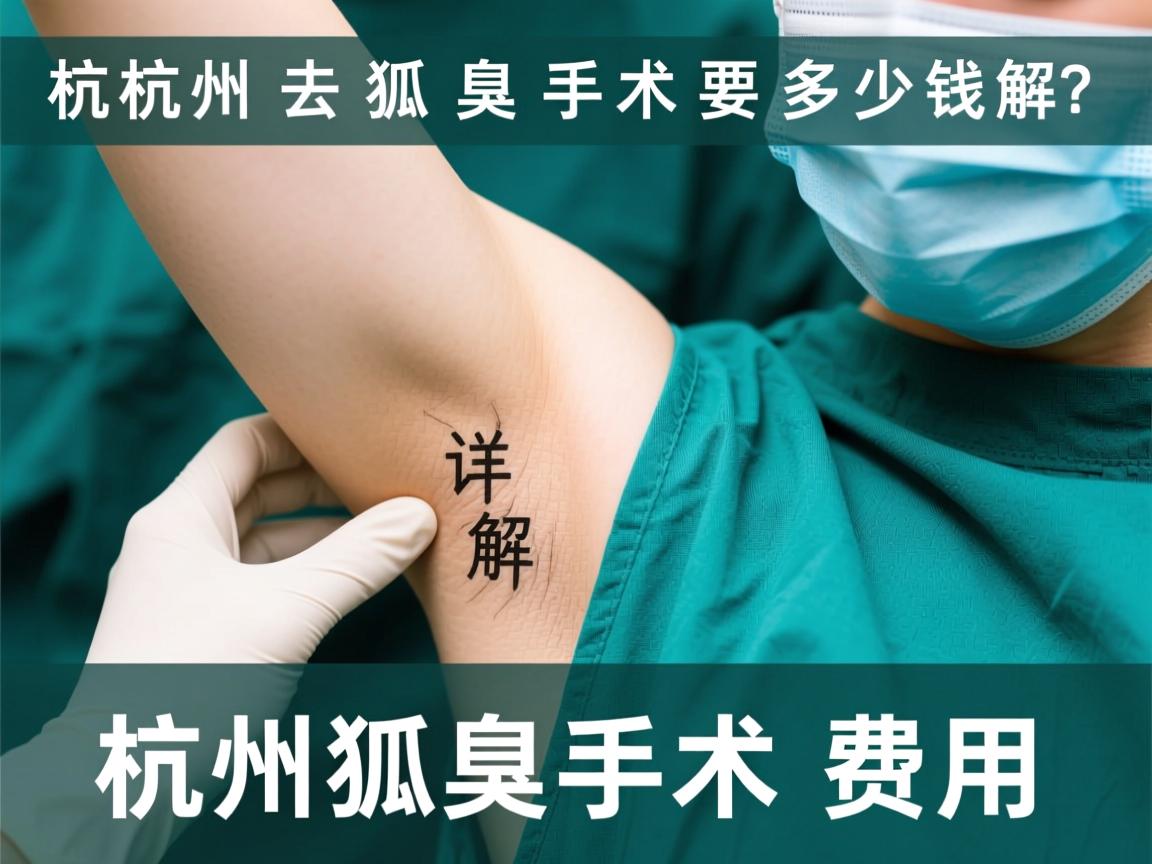 杭州去狐臭手术要多少钱?详解杭州狐臭手术费用 杭州去狐臭手术要多少钱?详解杭州狐臭手术费用