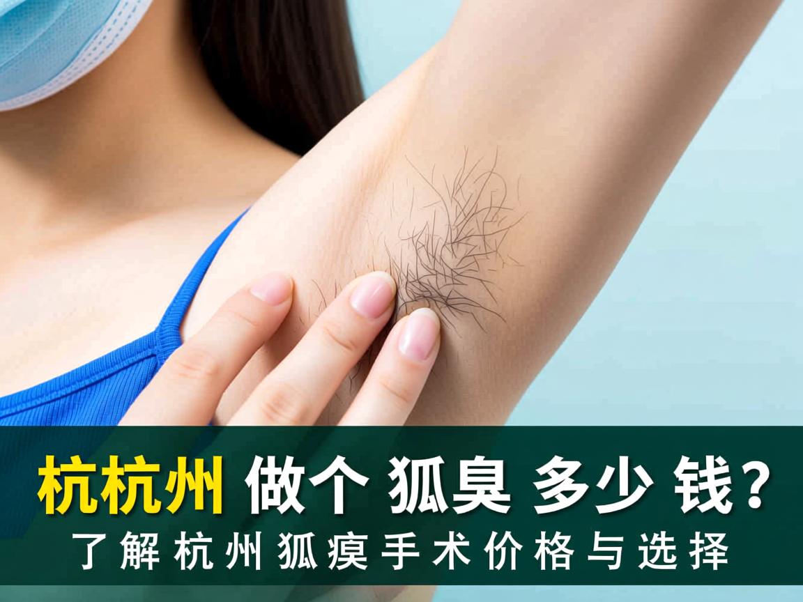 杭州做个狐臭多少钱？了解杭州狐臭手术价格与选择