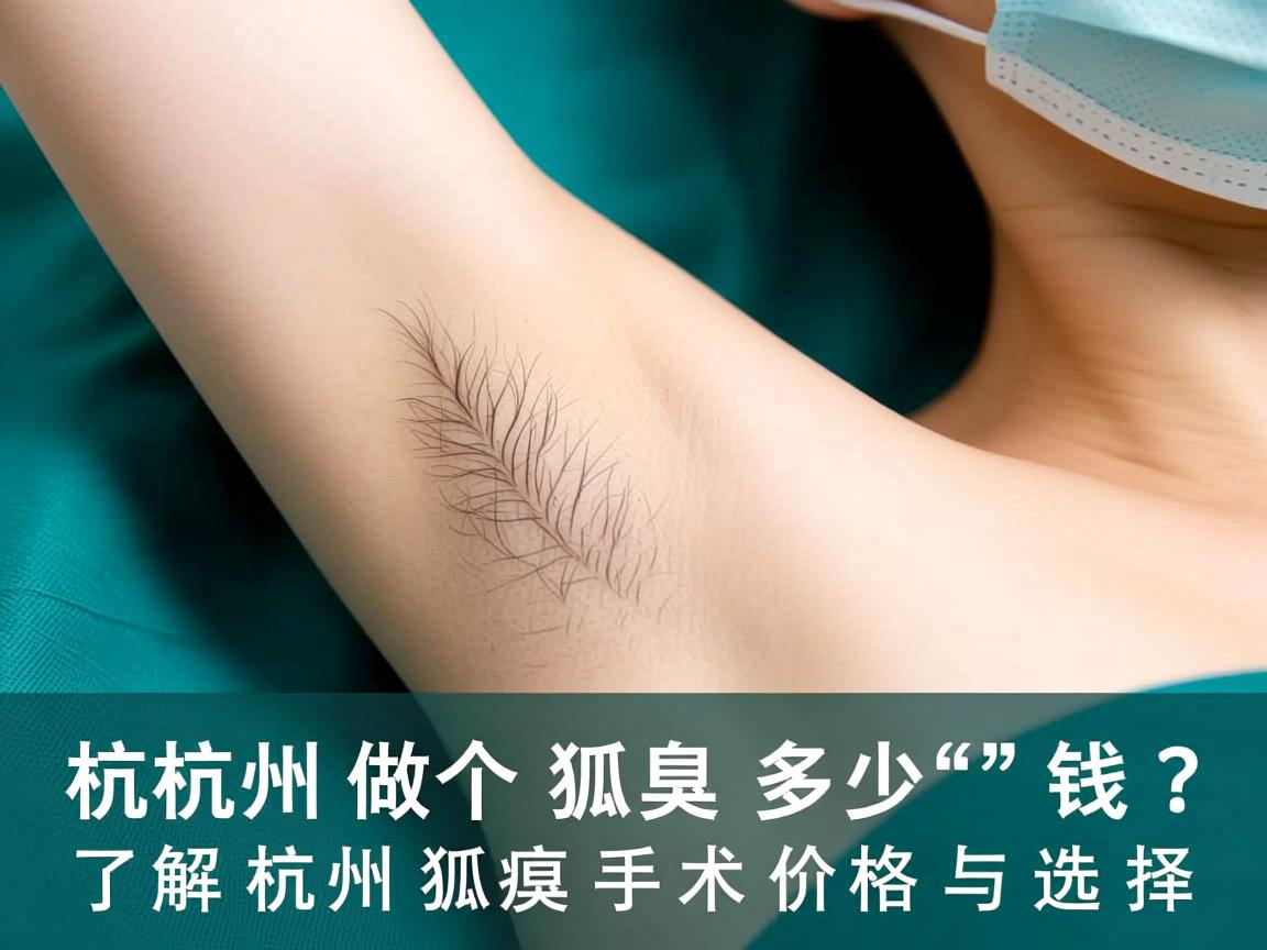 杭州做个狐臭多少钱？了解杭州狐臭手术价格与选择