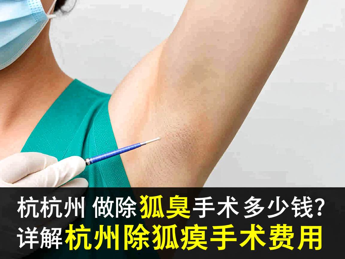 杭州做除狐臭手术多少钱？详解杭州除狐臭手术费用
