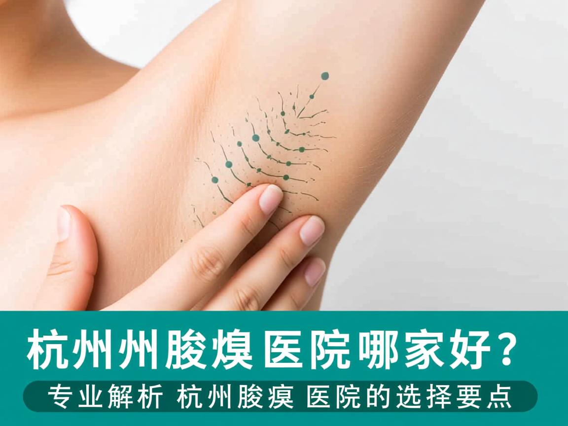 杭州腋臭医院哪家好？专业解析杭州腋臭医院的选择要点