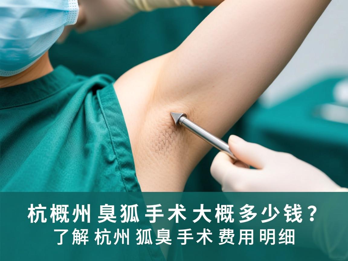 杭州狐臭手术大概多少钱？了解杭州狐臭手术费用明细