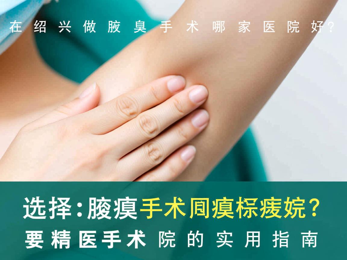 在绍兴做腋臭手术哪家医院好？选择腋臭手术医院的实用指南