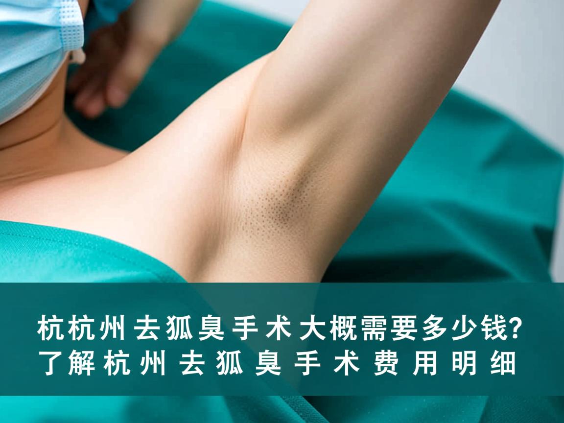 杭州去狐臭手术大概需要多少钱？了解杭州去狐臭手术费用明细