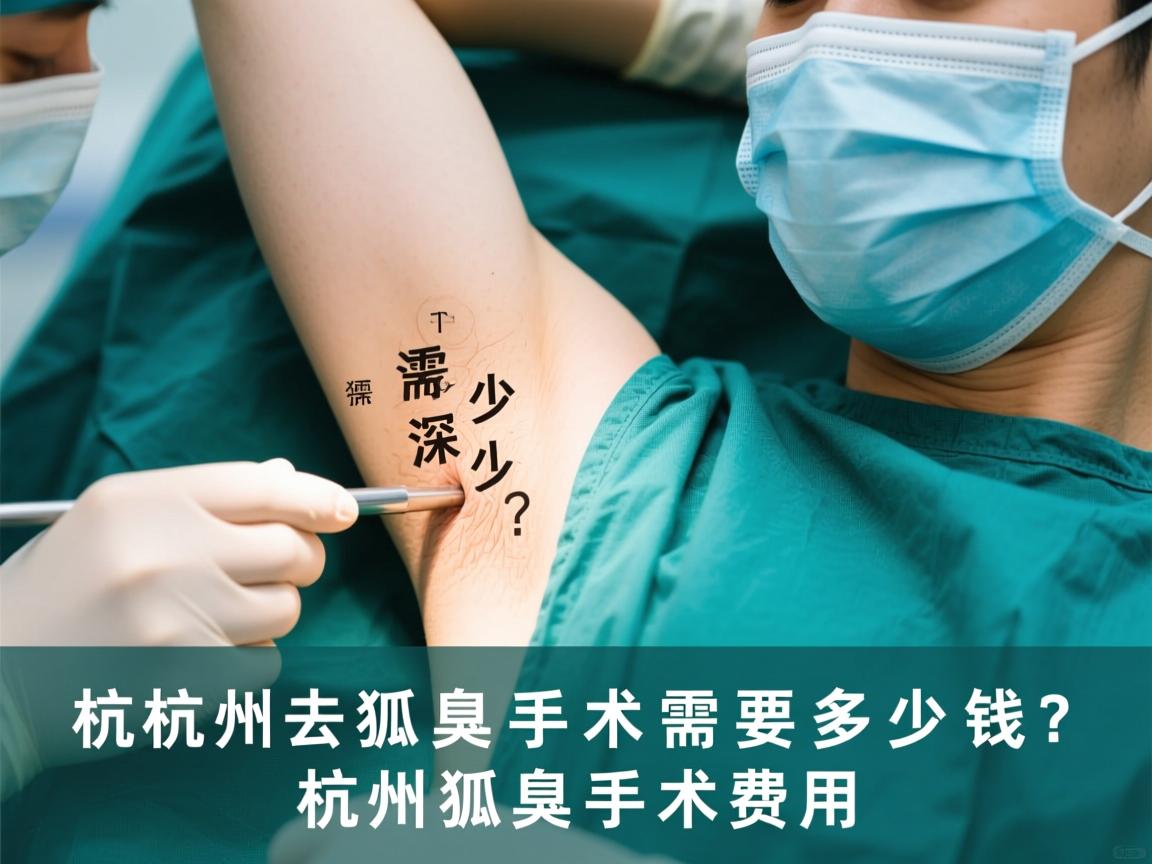 杭州去狐臭手术需要多少钱？深度解析杭州狐臭手术费用