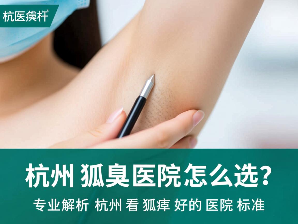 杭州狐臭医院怎么选？专业解析杭州看狐臭好的医院标准