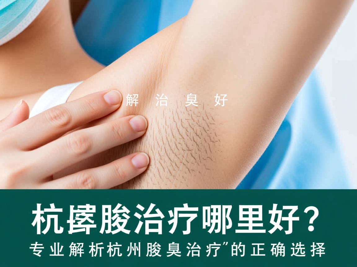 杭州腋臭治疗哪里好？专业解析杭州腋臭治疗的正确选择