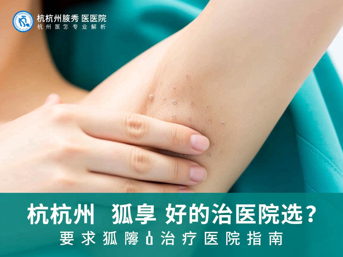 杭州腋秀医院专业解析，杭州狐臭好的治医院怎么选？杭州狐臭治疗医院指南