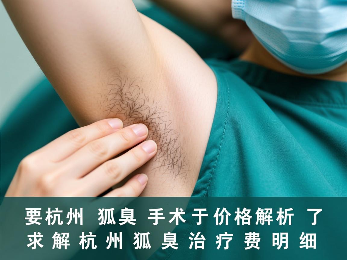 杭州狐臭手术价格解析，了解杭州狐臭治疗费用明细