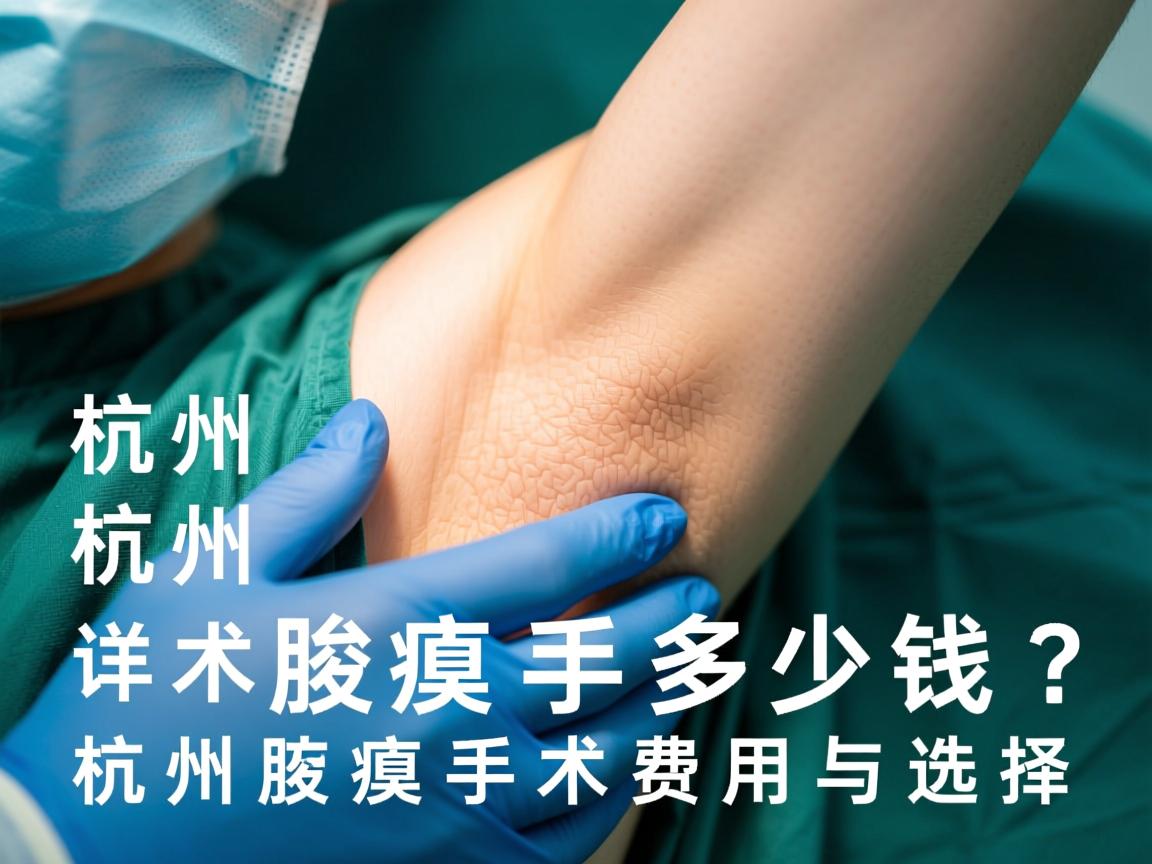 杭州腋臭手术多少钱？详解杭州腋臭手术费用与选择