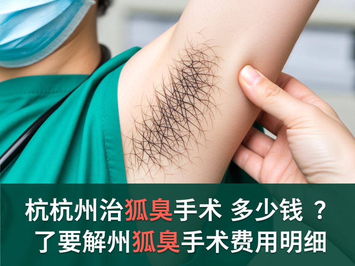 杭州治狐臭手术多少钱？了解杭州狐臭手术费用明细
