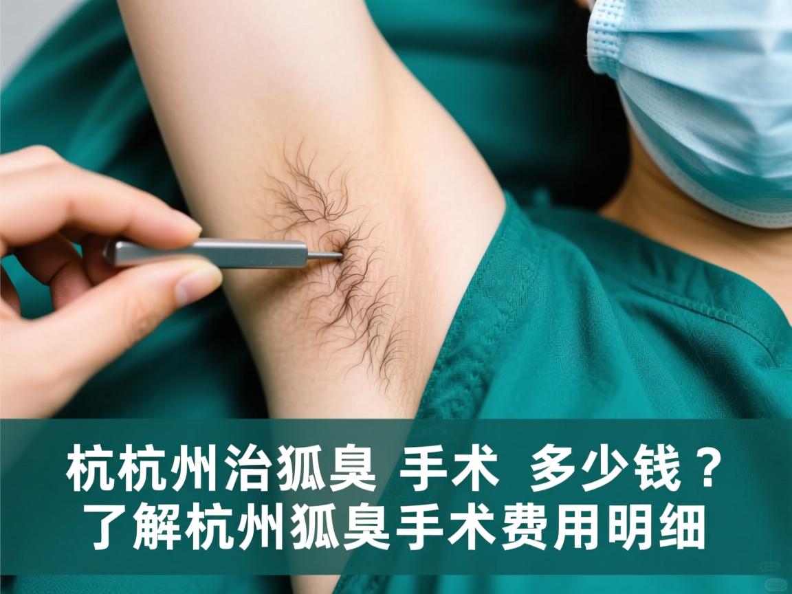 杭州治狐臭手术多少钱？了解杭州狐臭手术费用明细
