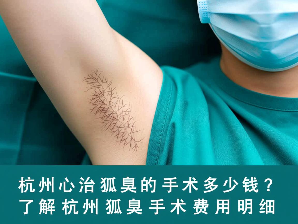 杭州治狐臭的手术多少钱？了解杭州狐臭手术费用明细